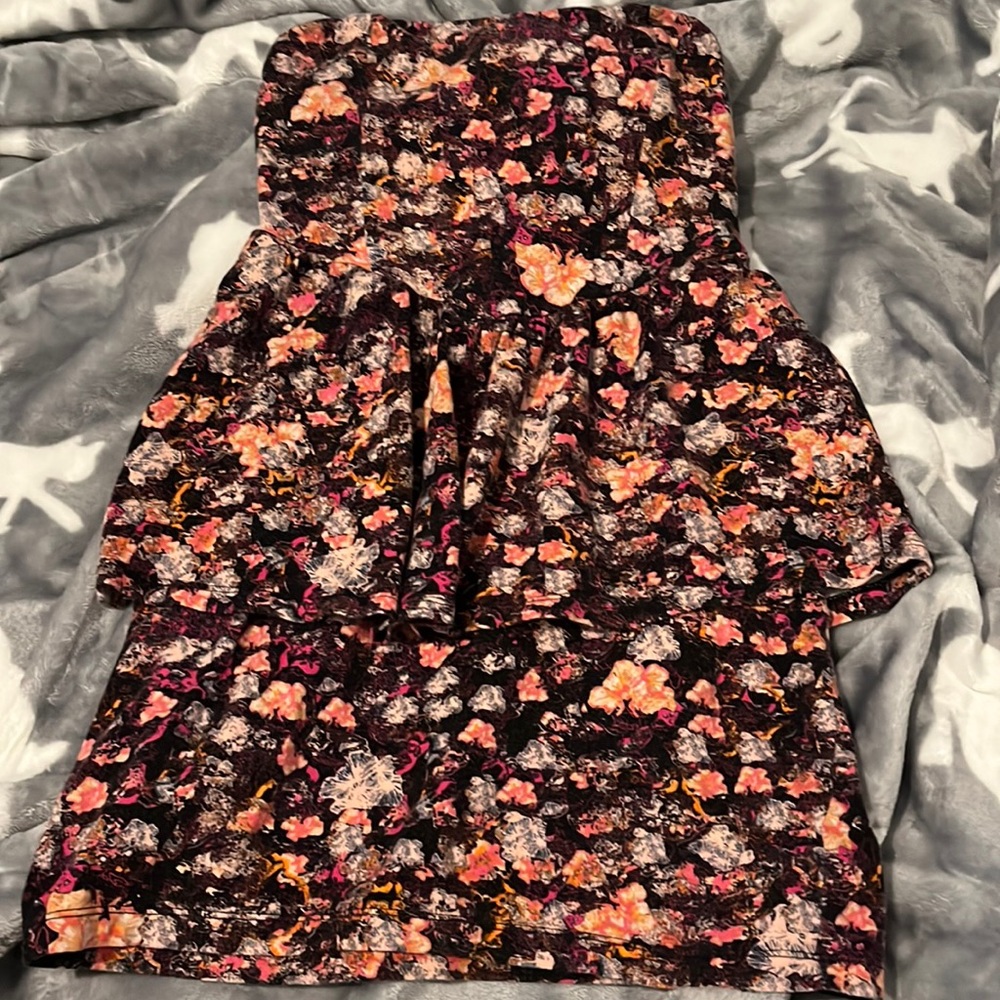 Strapless y2k mini dress